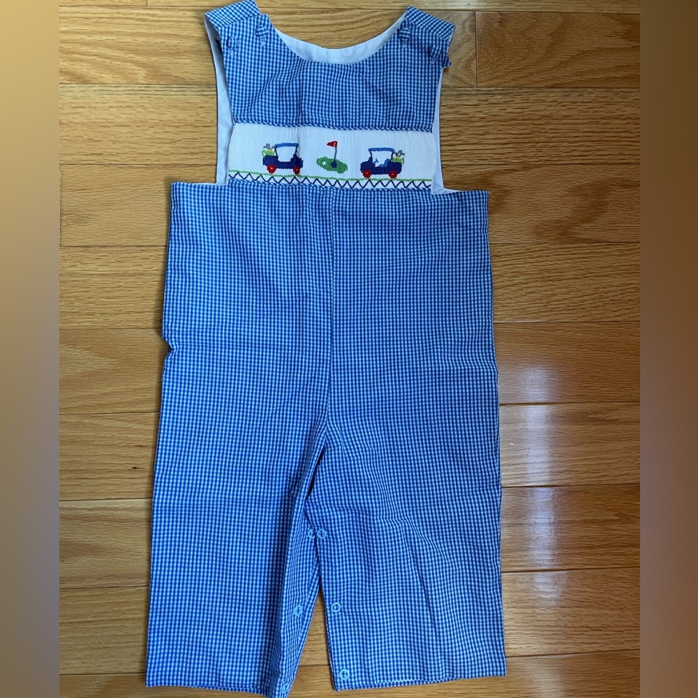 Smocked Longall Boys Golf overalls